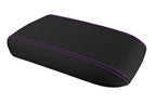 Leather Console Lid Armrest Cover for Ford Mustang (2005–2009) Purple Stitch