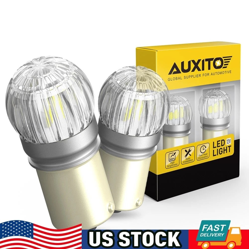 2X 1156 White LED Turn Signal Light Bulbs for