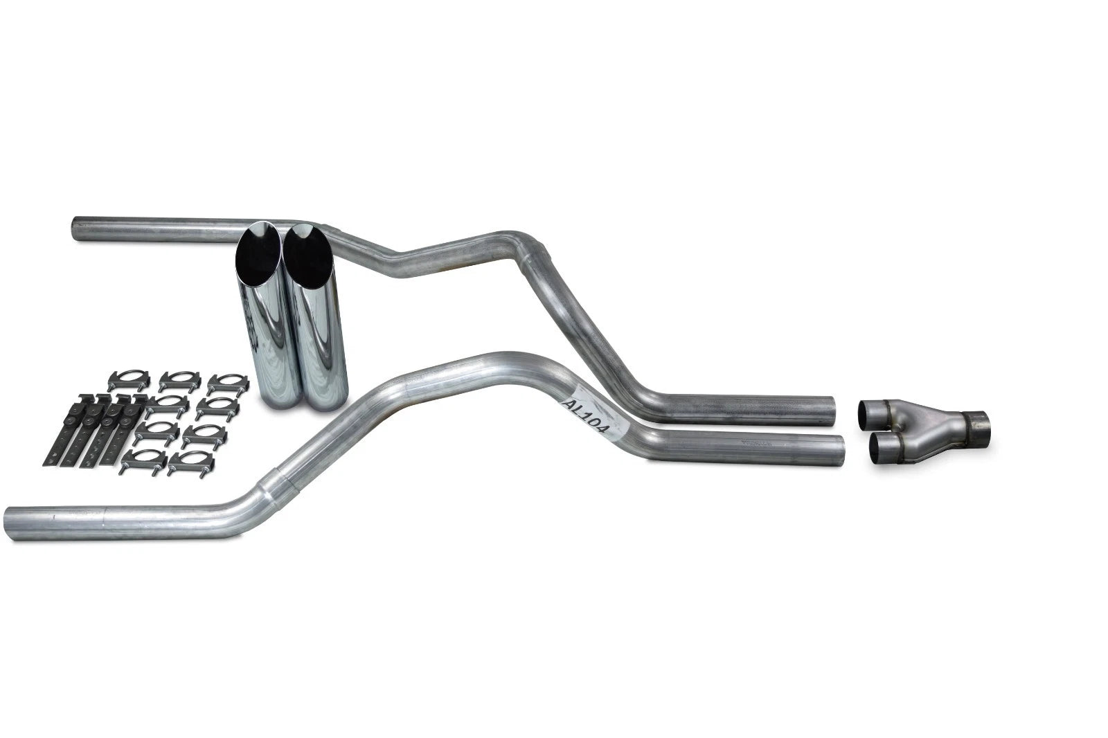 Dual Exhaust Kit for Dodge Ram 1500 (1994–2003) 2.5" Y Pipe Slash Tips