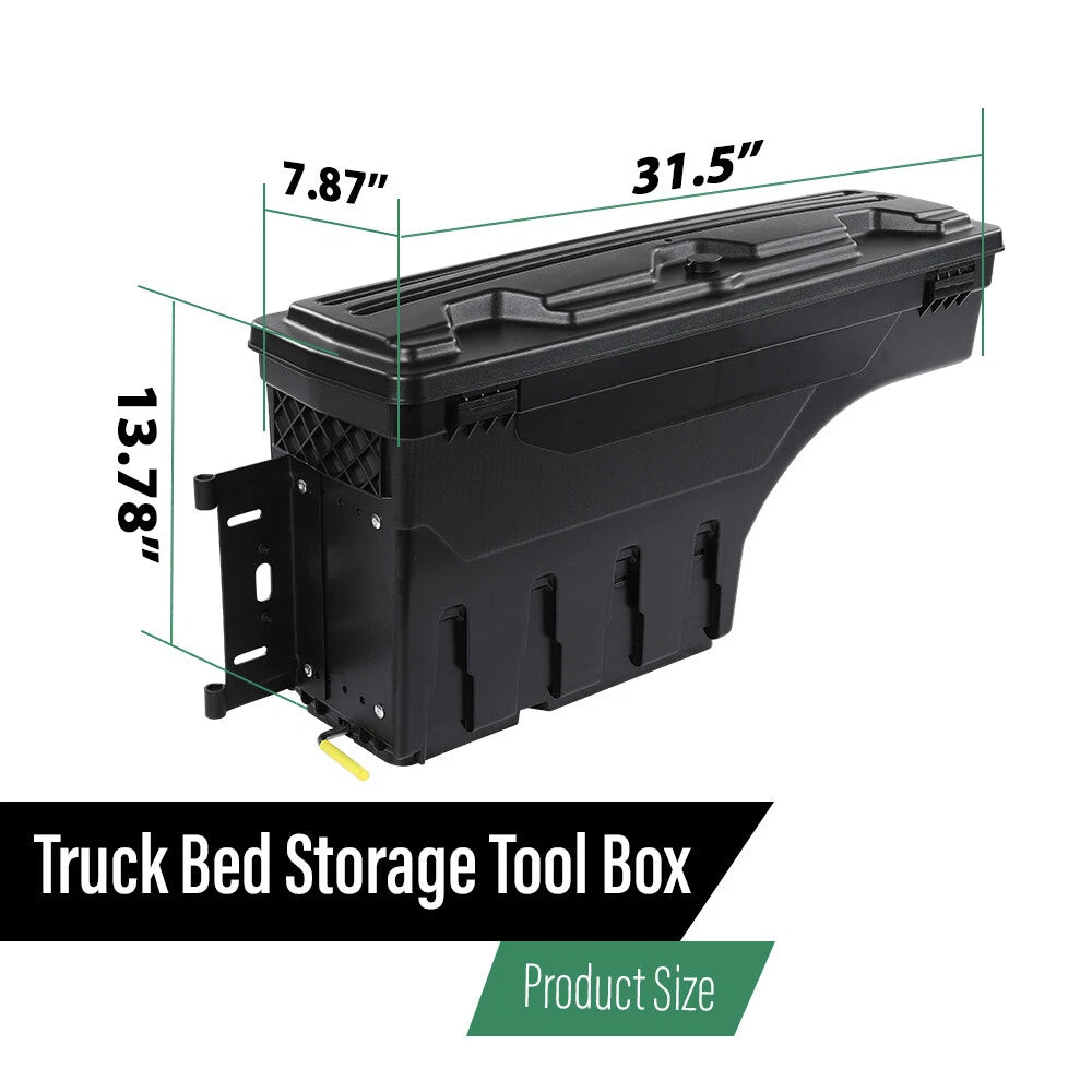 Set of 2 Truck Bed Storage Tool Boxes for Dodge Ram 1500 (2019–2021)