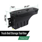 Set of 2 Truck Bed Storage Tool Boxes for Dodge Ram 1500 (2019–2021)