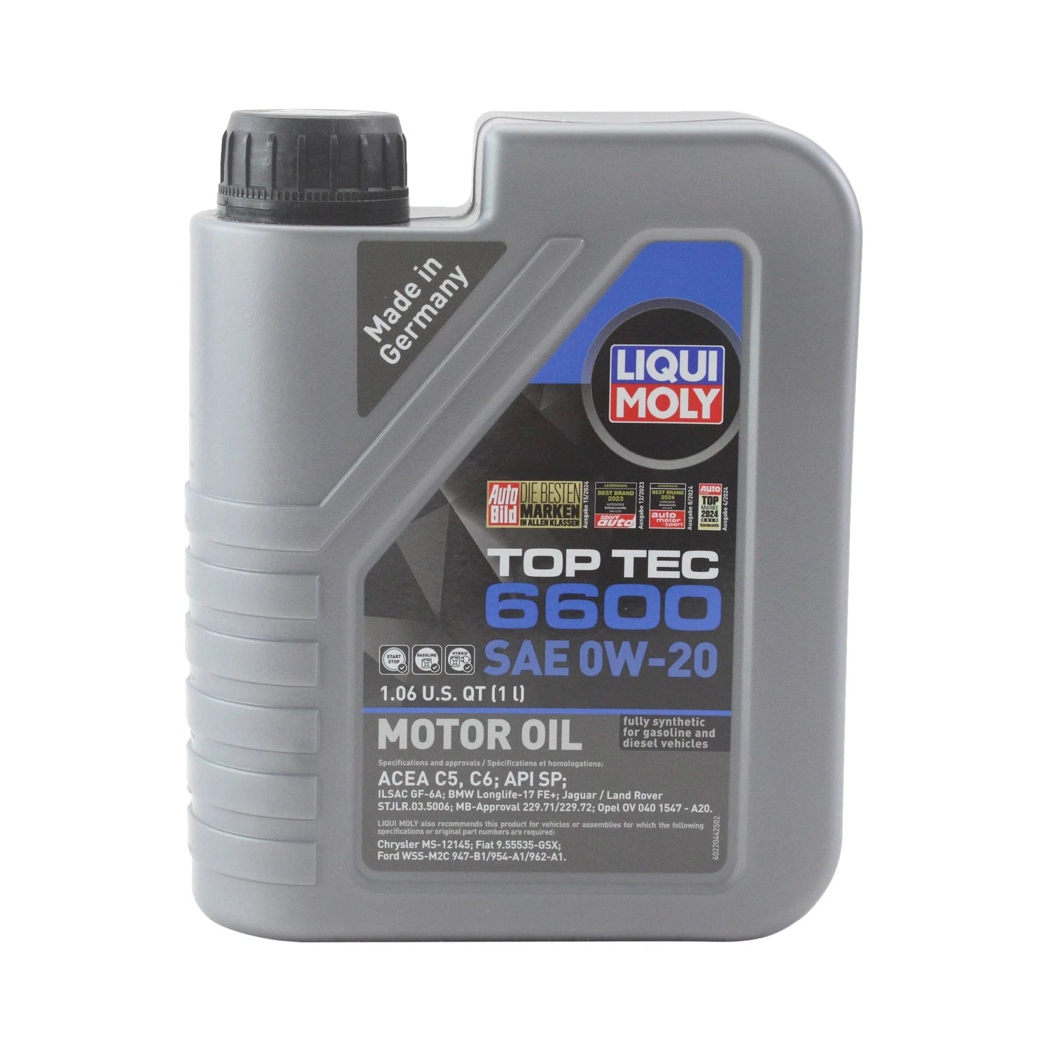 Set of 2 Liqui Moly Top Tec 6600 0W-20 Engine Motor Oil (2L)