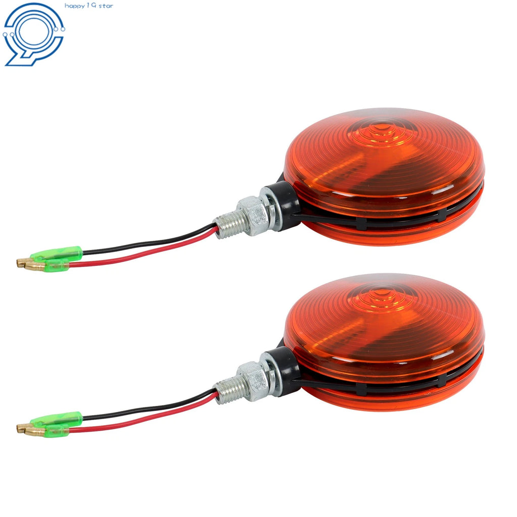 Set of 2 Amber Warning Lights for Kubota Tractor B L M Series