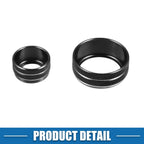 Knob Ring Cover for BMW F20 F22 F30 F31 Black Set of 3