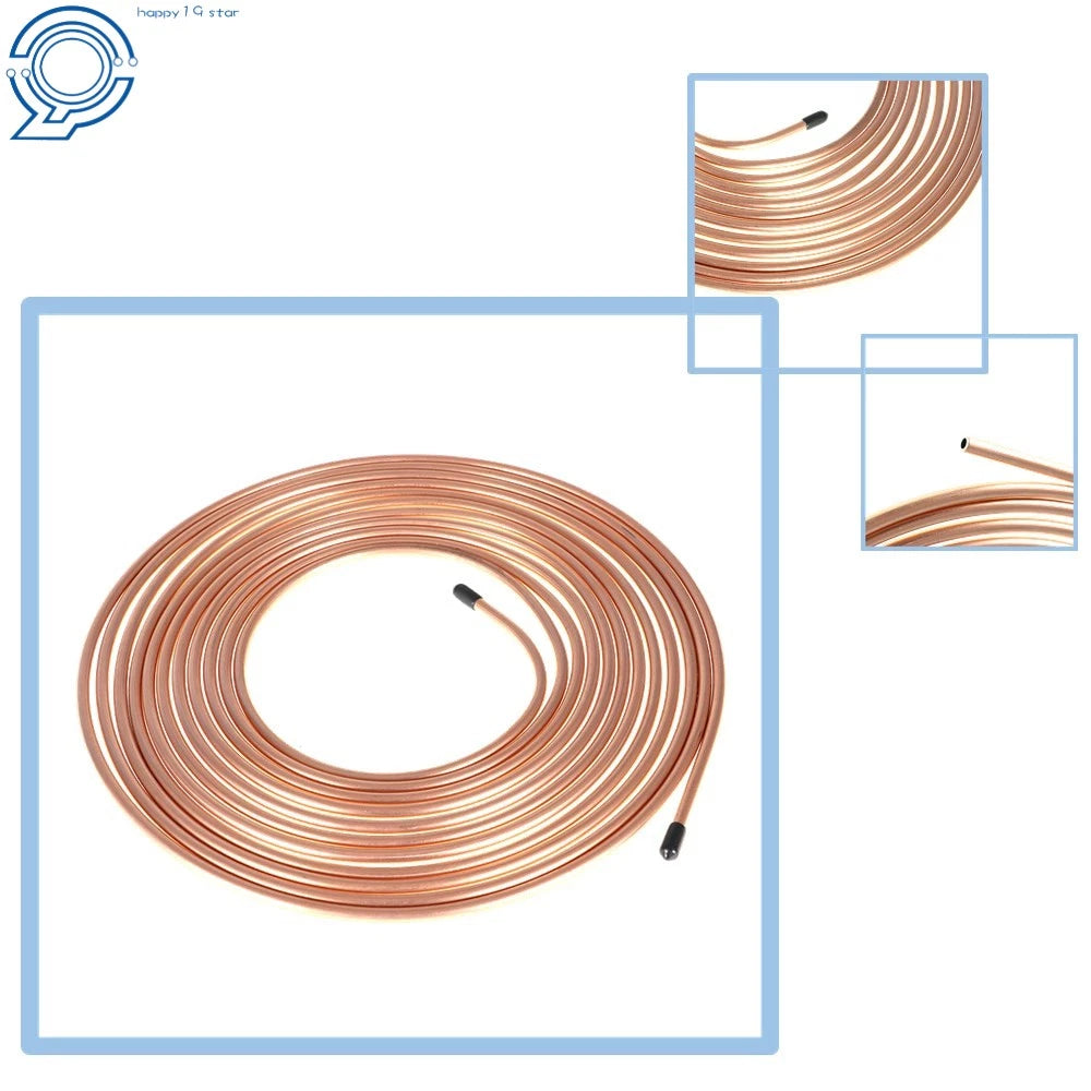 25 ft Copper Brake Line Tubing Kit for Universal Applications 
