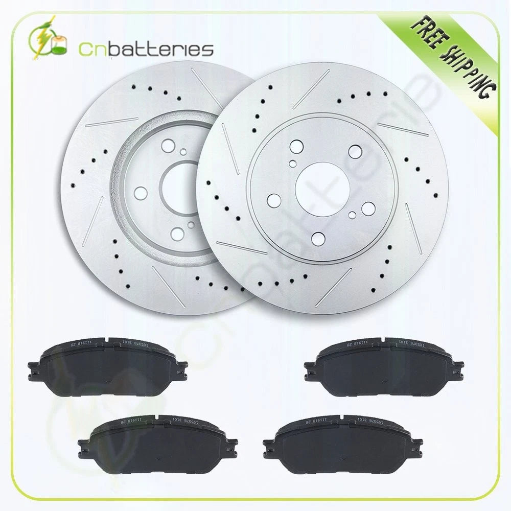 Set of 4 Front Brake Rotors and Ceramic Pads for Toyota Sienna Avalon Lexus ES300 (2002–2010)