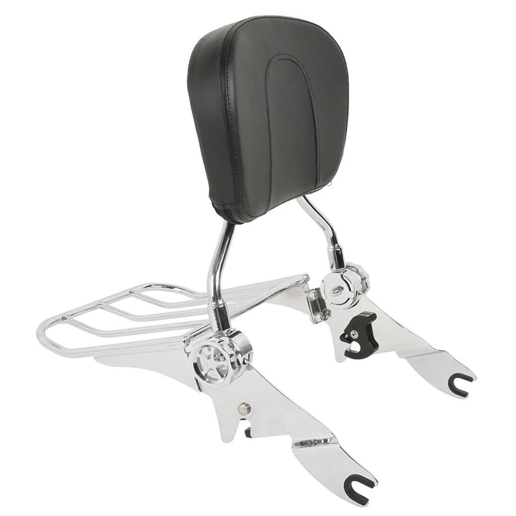 Chrome Backrest Sissy Bar Luggage Rack for Harley Electra Glide (2009–Present)