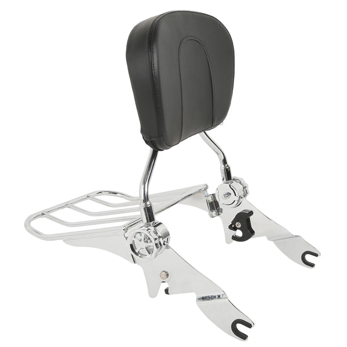 Chrome Backrest Sissy Bar Luggage Rack for Harley Electra Glide (2009–Present)