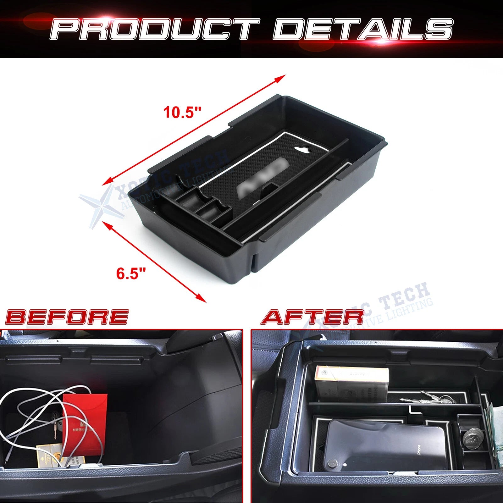 Center Console Storage Tray for Honda CR-V (2023-2024)