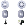 Set of 4 Hella Low-Met Disc Brake Pads & Rotors for Audi A6 A6 Quattro (2006)