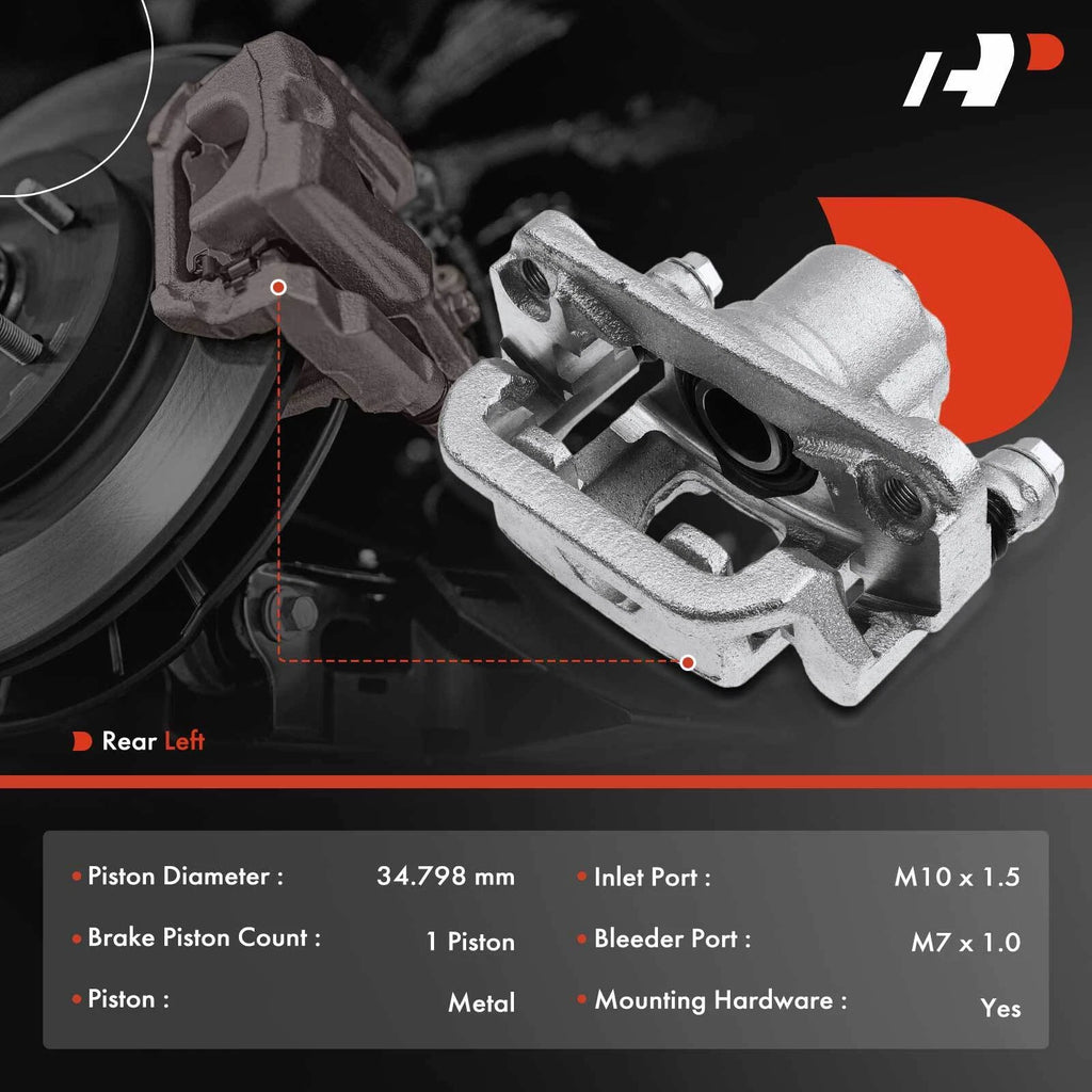 Rear Left Disc Brake Caliper with Bracket for Nissan Juke (2011-2017)
