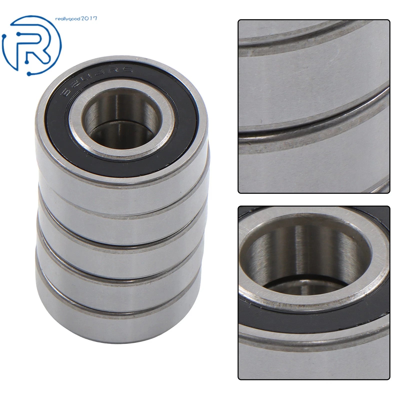 20Pcs 6203-2RS Ball Bearing for 17×40×12mm (Pre-Lubricated, Double Rubber Seals)