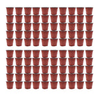 Set of 100 Plastic Plant Flower Starting Pots for Seedlings