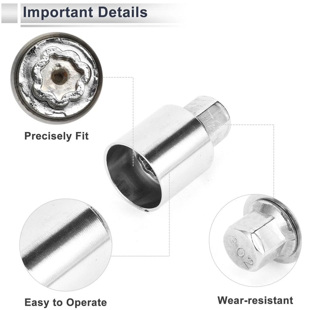 802 Wheel Lock Lugnut Antitheft Key Socket for Jeep Compass (2007–2023)