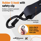 Set of 2 Ratchet Tie Down Straps 1.5in x 15ft 4400 lb for Truck Trailer