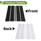 6 Pcs Pillar Window Trim for Chevy Suburban (2015–2020) Black