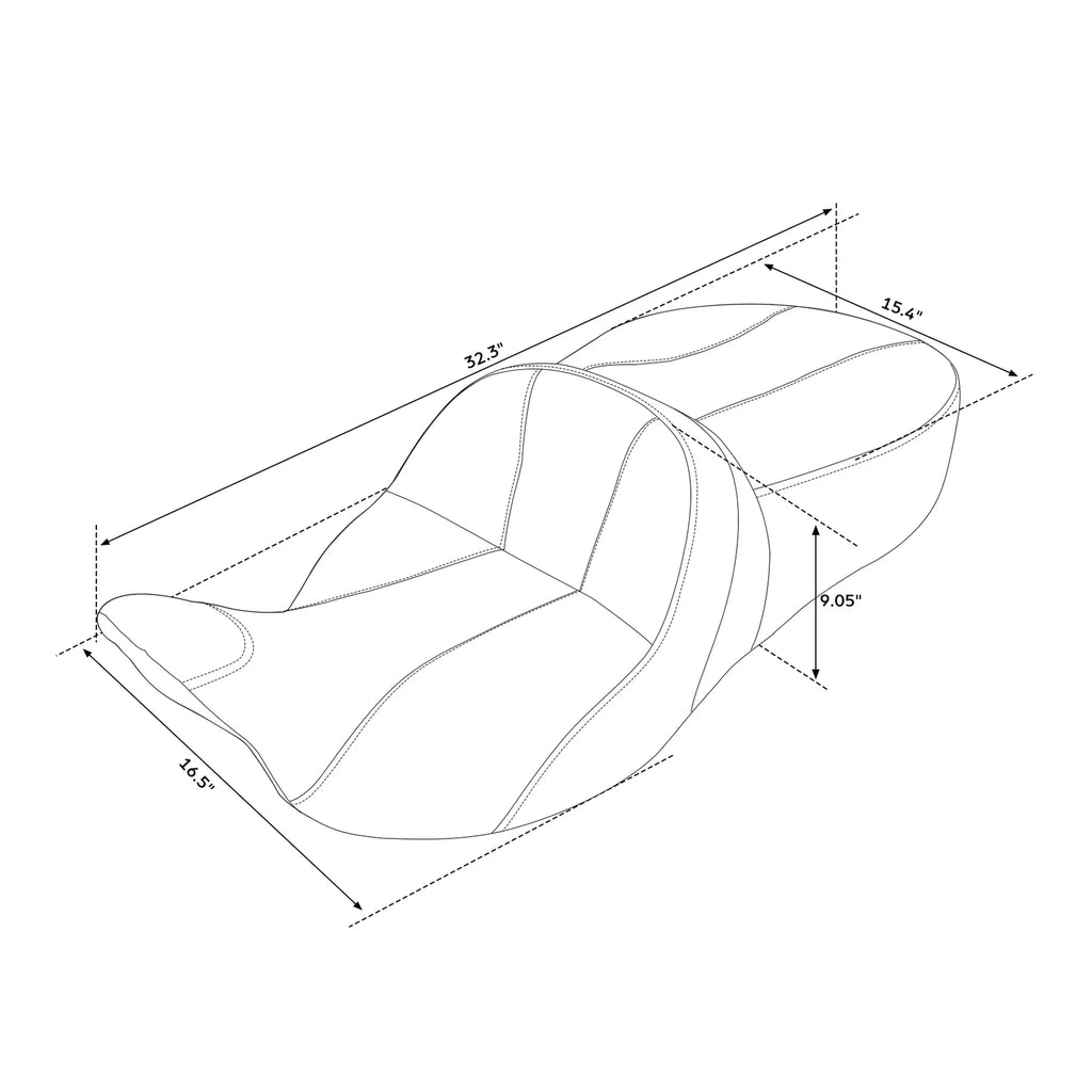 Driver Passenger Pillion Seat for Harley Electra Road Glide King (2009–2023)