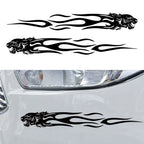 2 x Flame Totem Reflective Stickers for Cars & Motorcycles