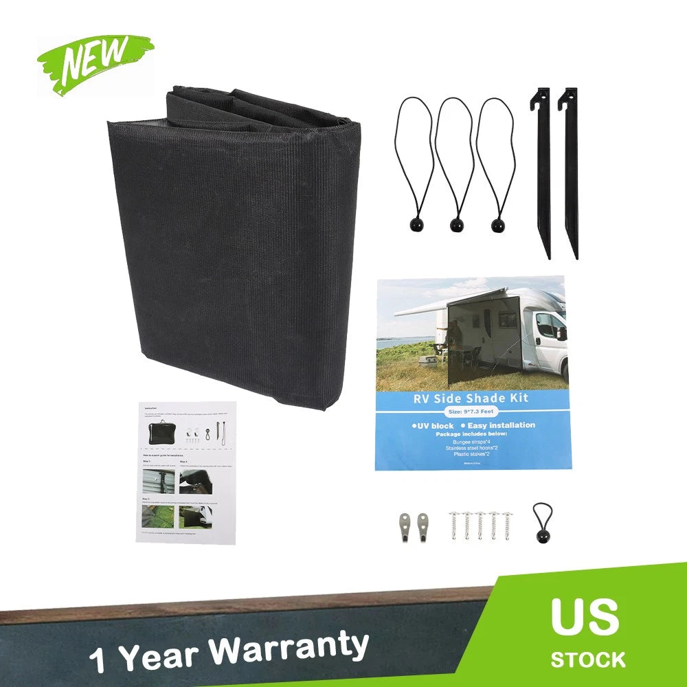 Canopy Side Shade Mesh Sunshade for Camper Trailer (9' x 7')