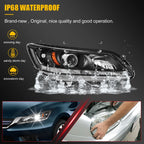 Headlight Assembly for Honda Accord Sedan (2013–2015) Driver + Passenger