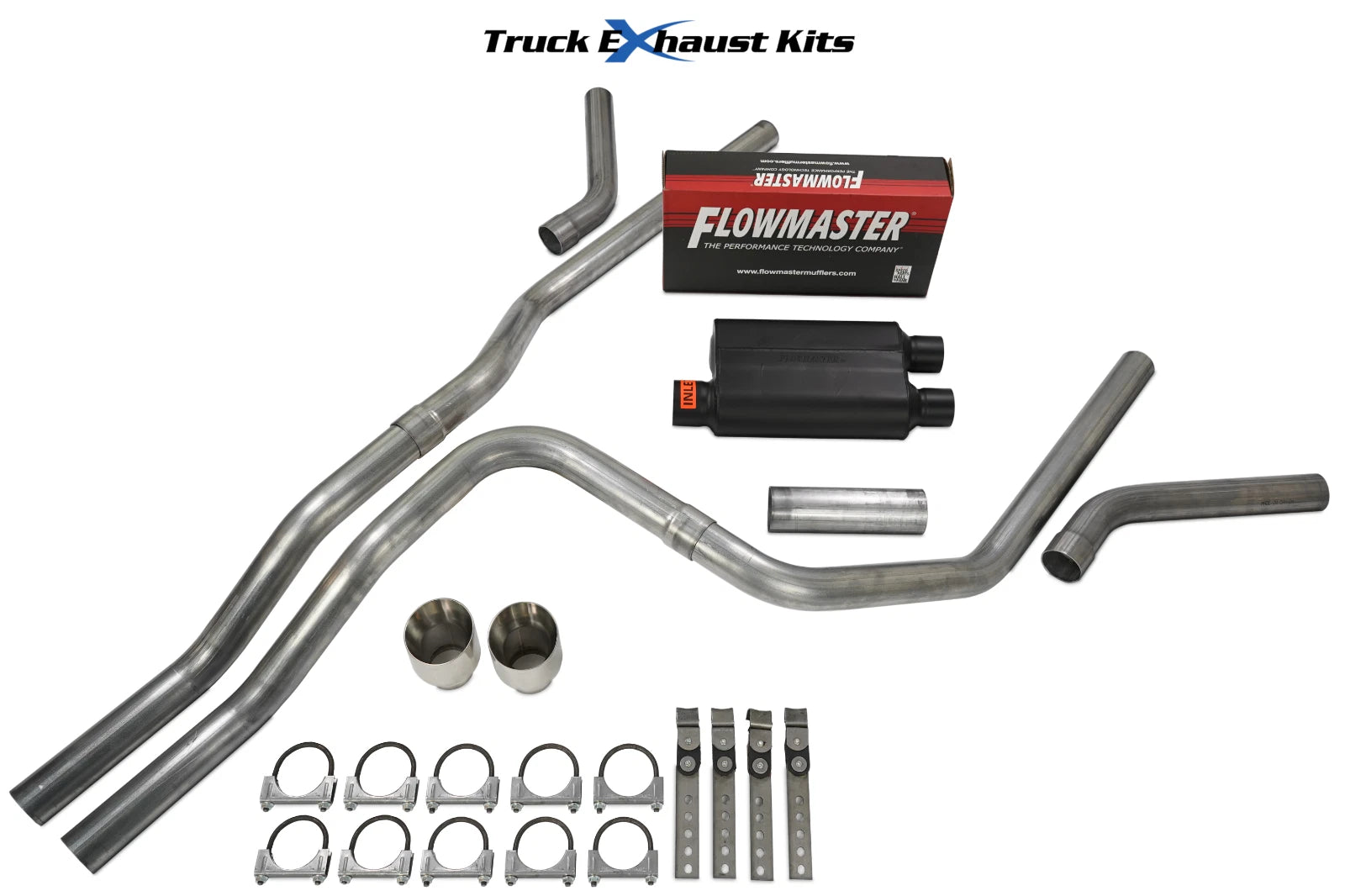 2.5" Dual Exhaust Kit for GMC Yukon (2000–2006) - Flowmaster Super 44 DW Tip