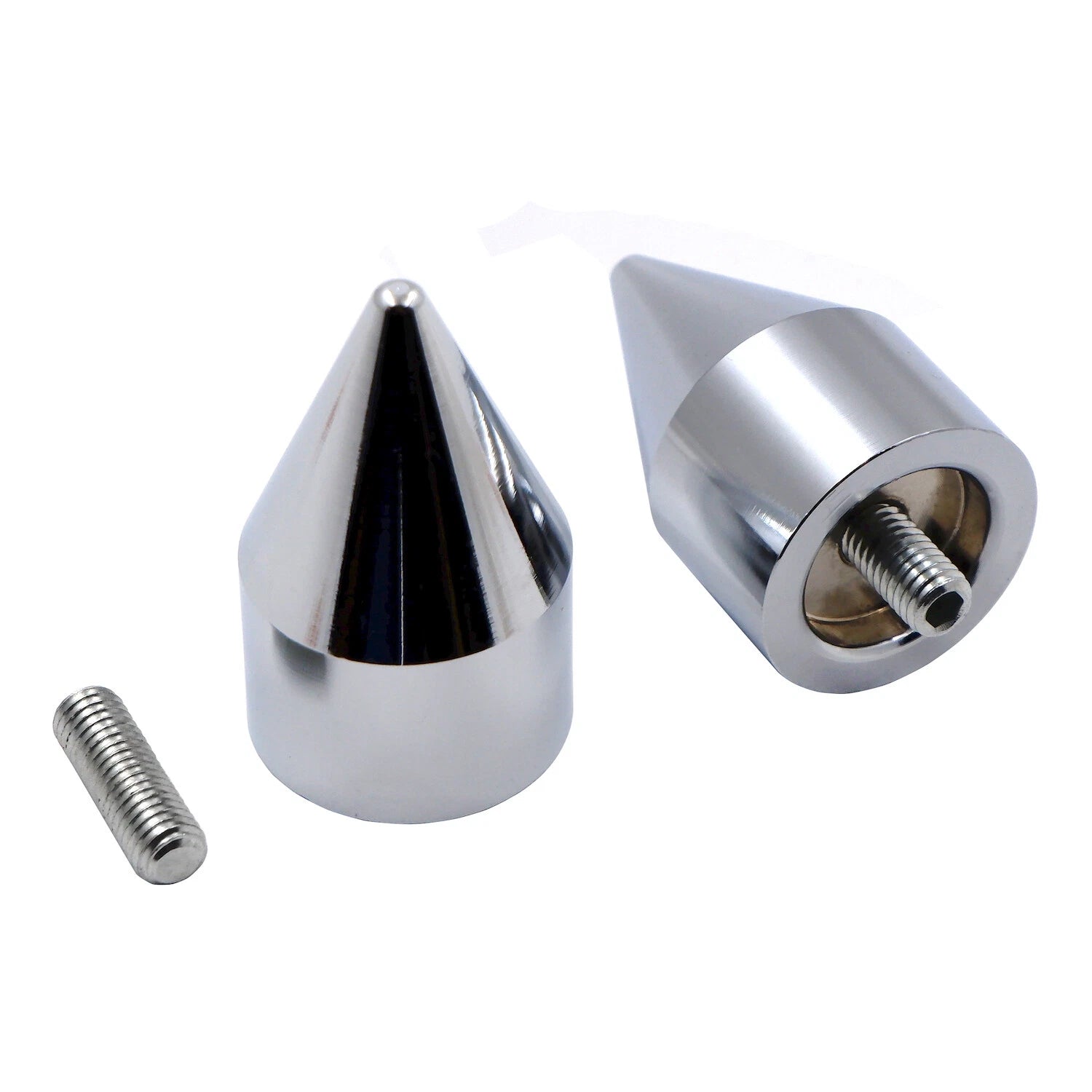 Spike Bar Ends for Kawasaki Ninja ZX6R (1995–2012), ZX900 (1994–2003), ZX10R (2006–2007) Chrome