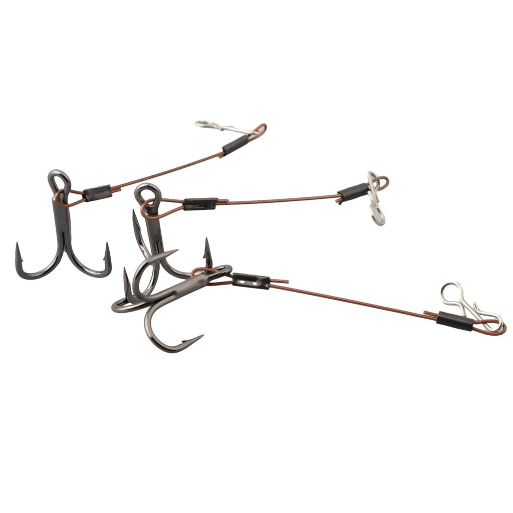 Pike Lure Tool Treble Hooks Set of 4 Stainless Steel