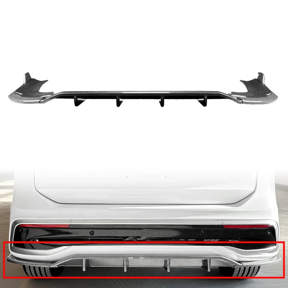 Carbon Look Rear Bumper Spoiler Lip for VW Tiguan MK3 (2024-2025)
