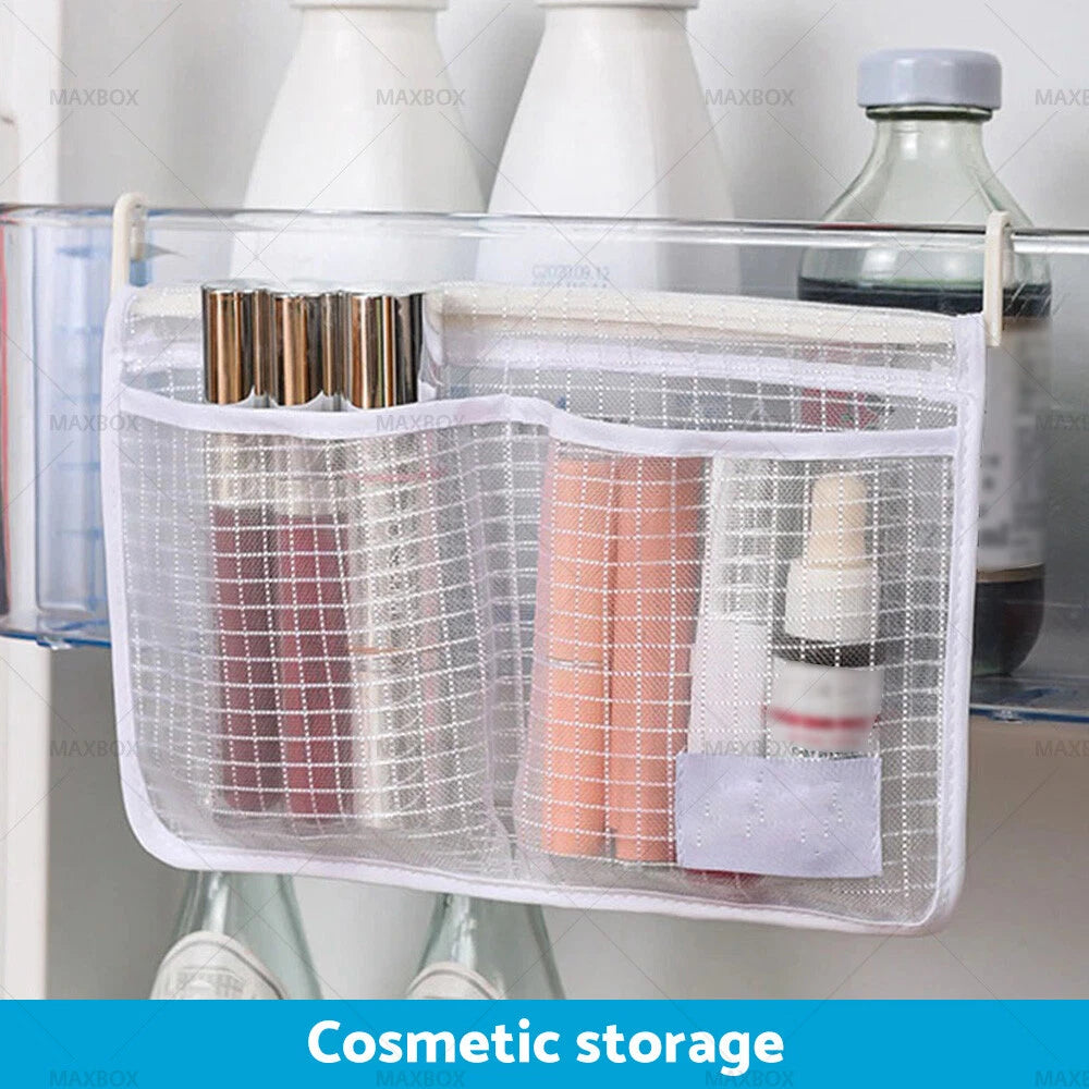 Refrigerator Storage Hanging Bag for Organizer Mesh Grid Separation