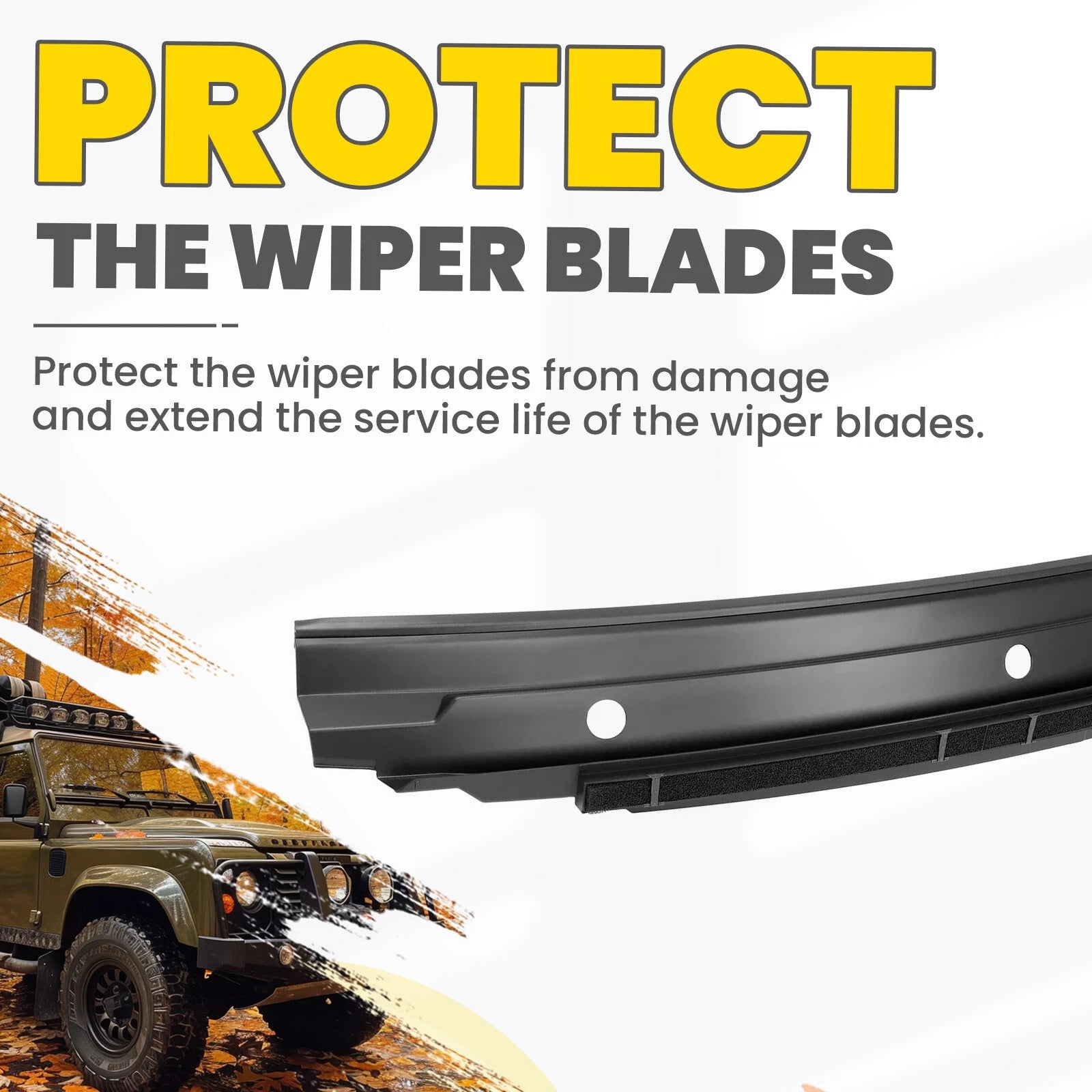 Wiper Panel Cover Molding Trim for Land Rover Discovery 2 (1999-2004)