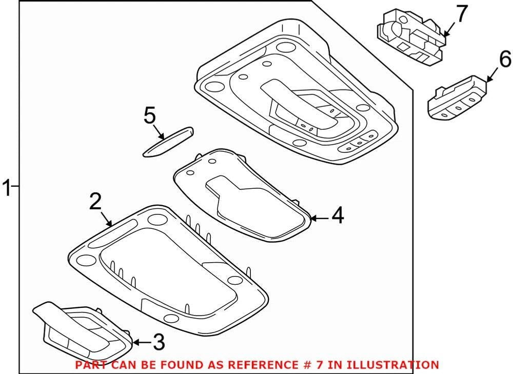Genuine OEM Sunroof Switch 4M0959613B6PS for VW Audi