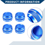 Set of 4 AC Vent Adjust Switch Knob Cover Rings for Ford Bronco Sport (2021–2023) Blue