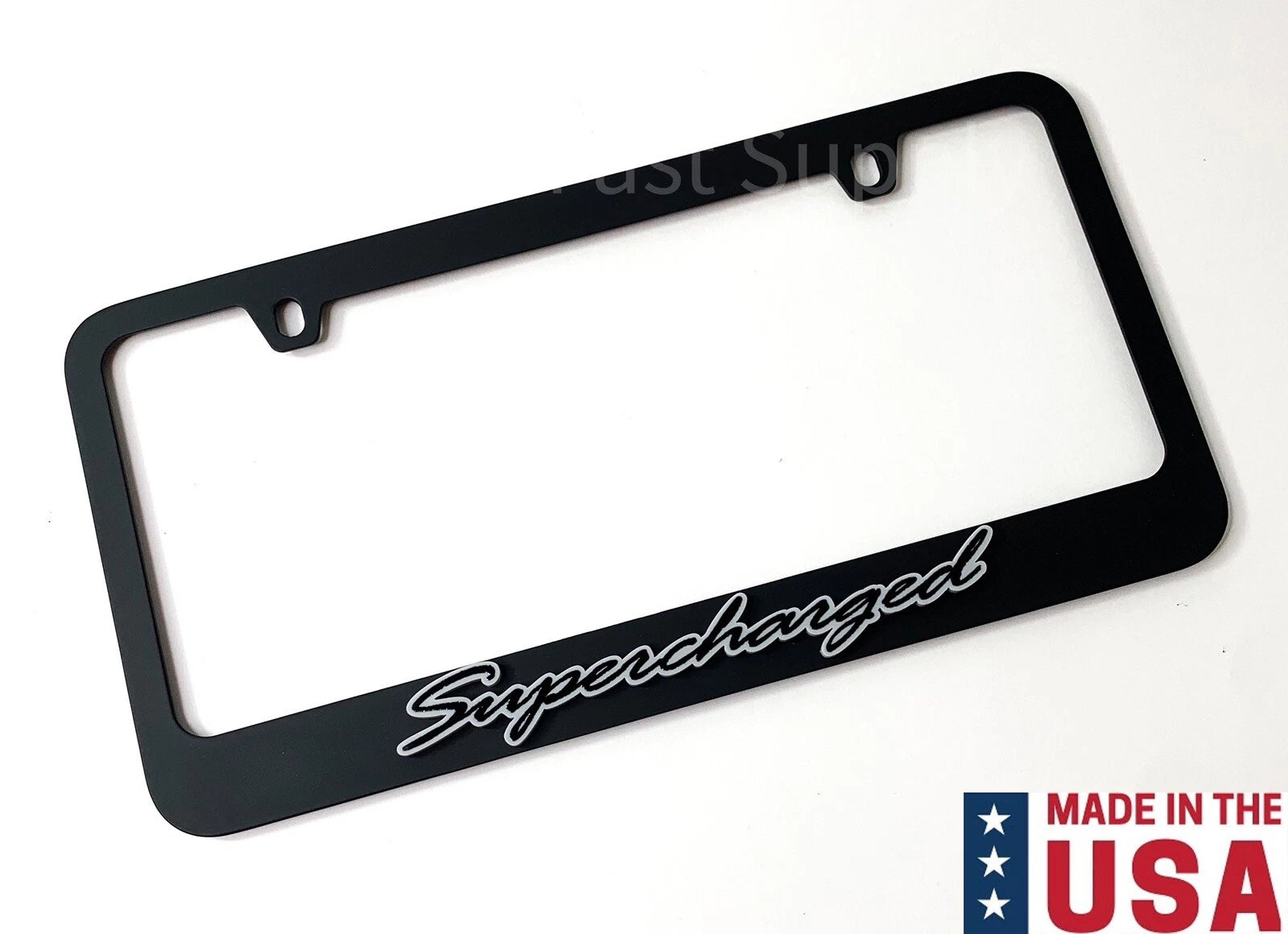 Matte Black Premium License Plate Frame with Gray Outline for Ford (2009–2014)