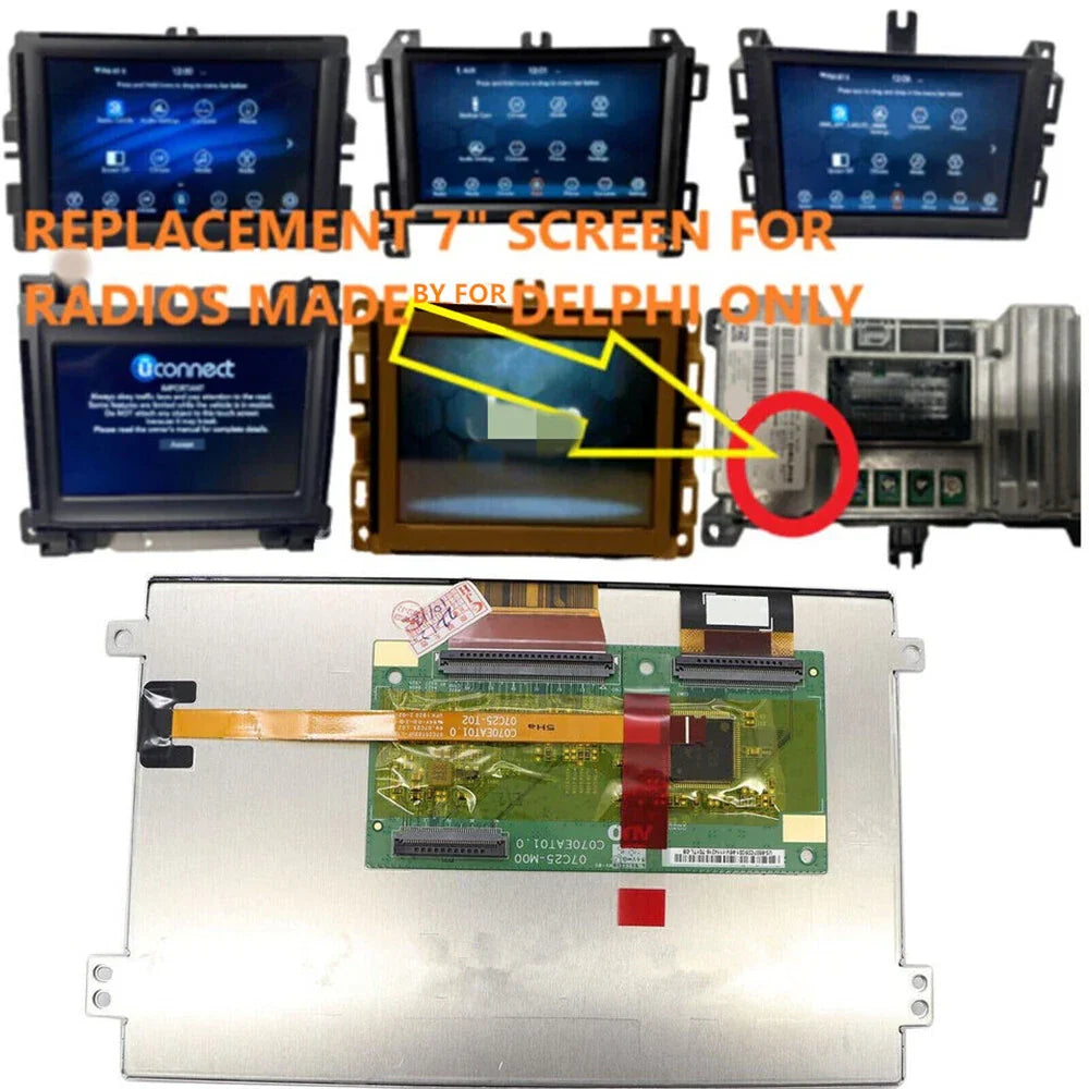 7" LCD Touch-Screen Digitizer for Chrysler Dodge Jeep Ram (2018-2021)