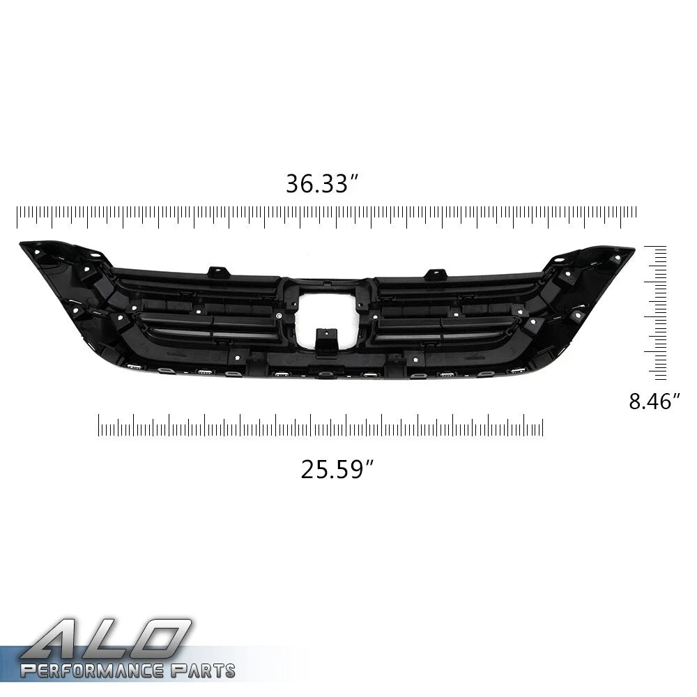 Front Bumper Upper Grille for Honda CR-V (2010–2011) Black Chrome