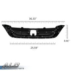 Front Bumper Upper Grille for Honda CR-V (2010–2011) Black Chrome