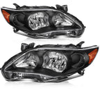 2X Headlight Assembly for Toyota Corolla (2011–2013) - Black