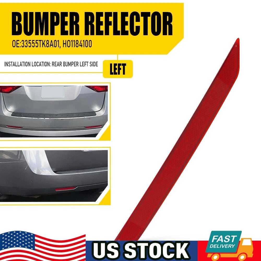 Rear Bumper Reflector Light for Honda Odyssey (2011–2017) Left Driver