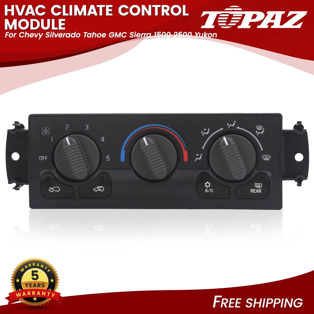 HVAC Climate Control Module for Chevy Silverado Tahoe GMC Sierra 1500 2500 Yukon (2007–2014)