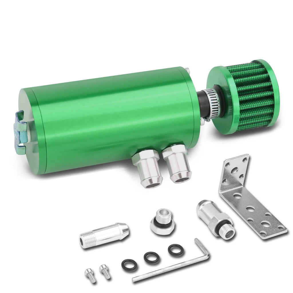 Aluminum Engine Oil Catch Tank 140ml + Filter for Universal Fit (1/2" & 5/8")