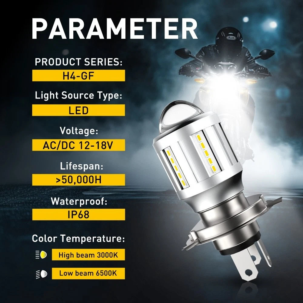 H4 9003 LED Bulb for Motorcycle Headlight (Hi/Low Beam)