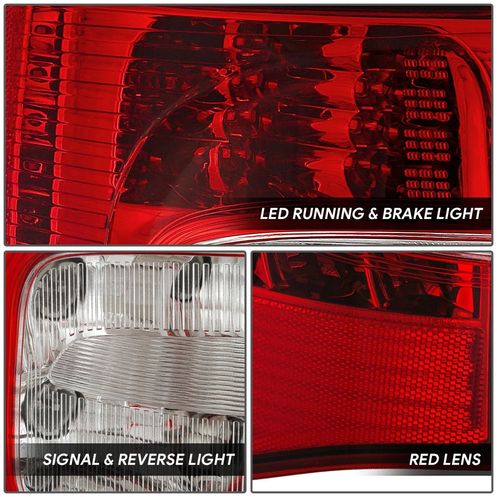 Left LED Taillight for Chrysler Town & Country (2011–2016) OE Chrome Housing