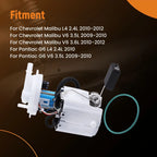 Fuel Pump Module Assembly for Chevrolet Malibu 2.4L 3.5L 3.6L (2009–2012) 13587074