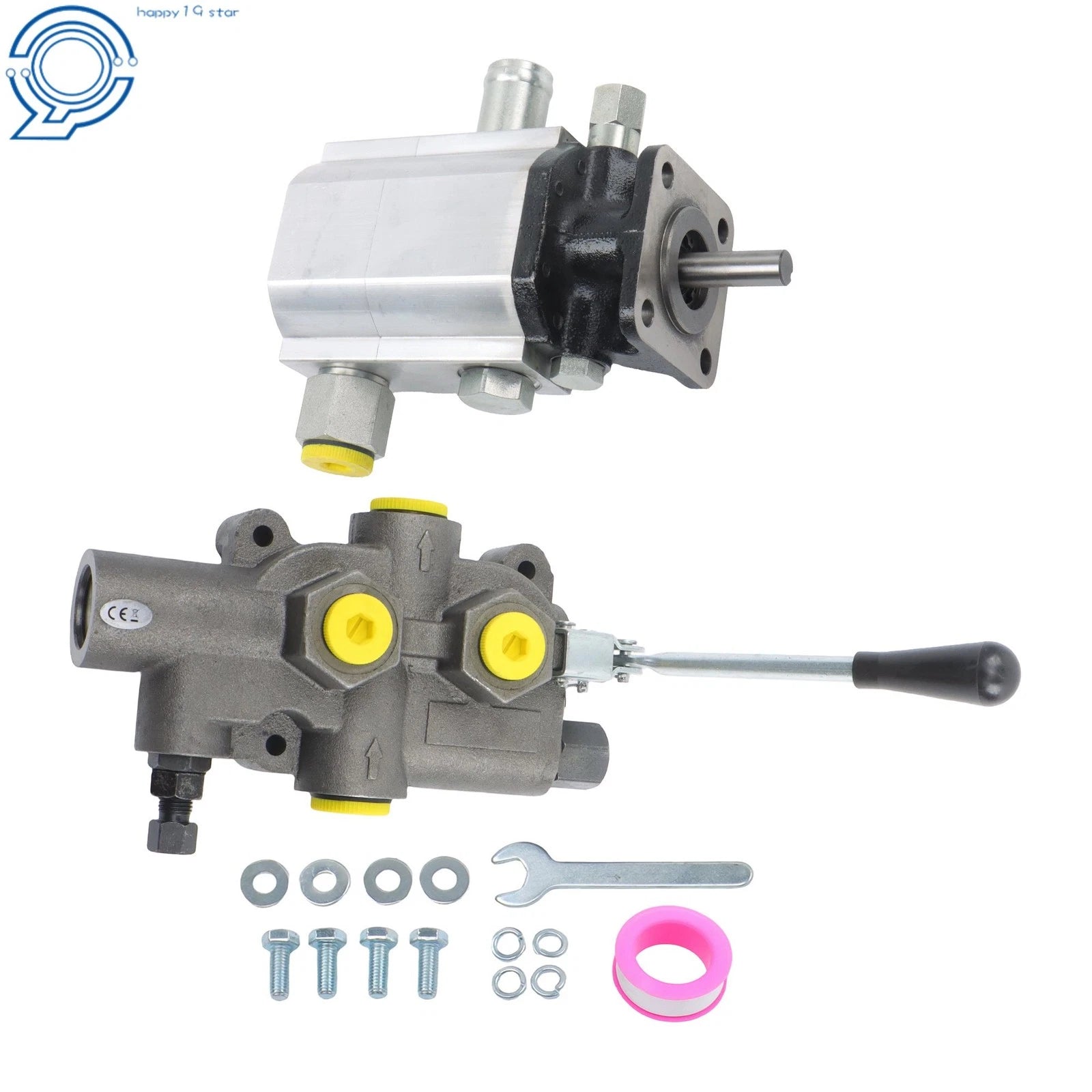 2X 16 GPM 2 Stage Pump and 25 GPM Auto Detent Valve Log Splitter Kit