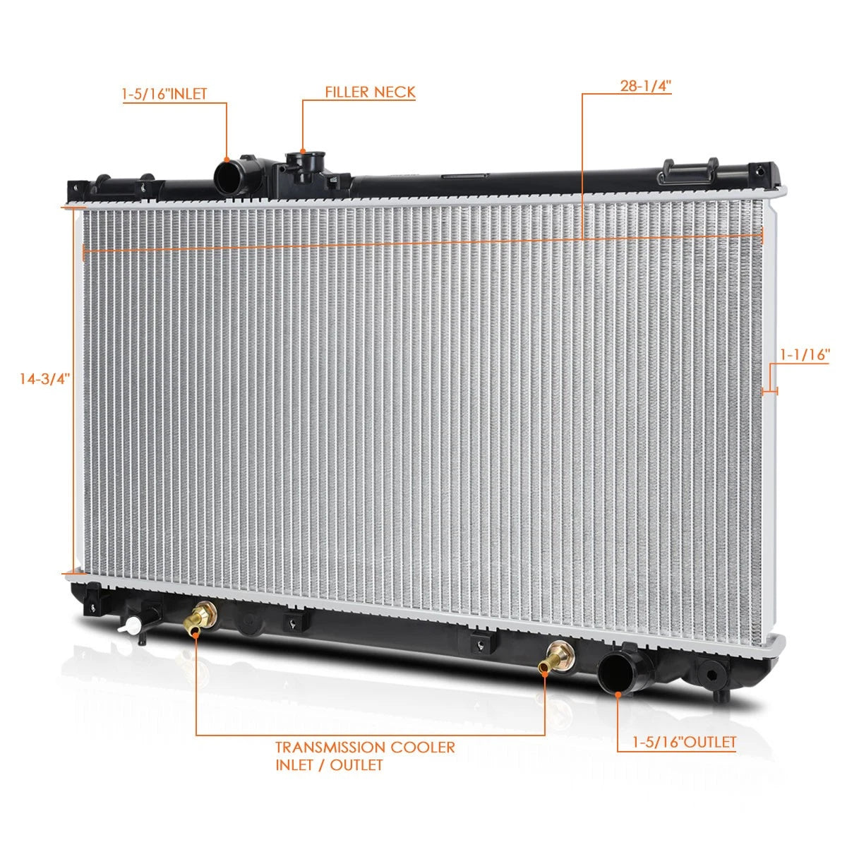 OE Aluminum Core Radiator for Lexus IS300 (2001–2005) DPI-2356