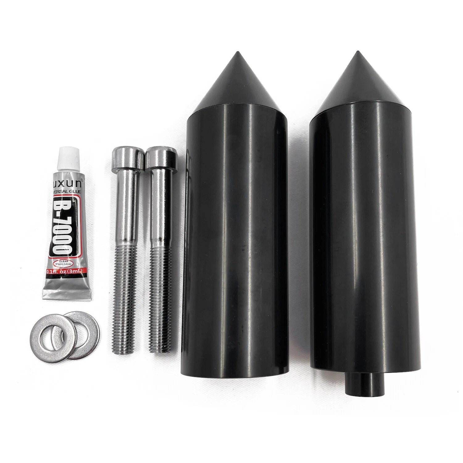 Black Spike Extended Frame Slider Protector for Yamaha YZF 600R (1996–2007)
