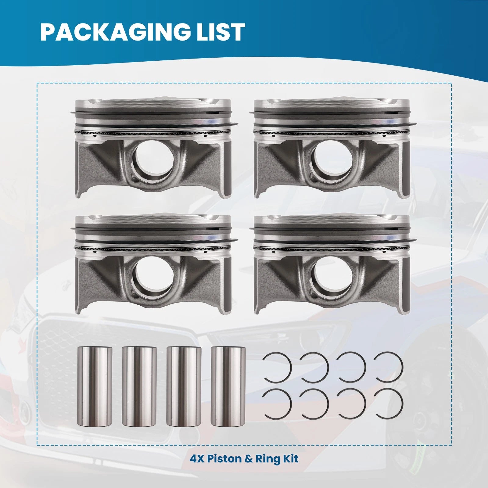 Piston Ring Set for Ford Edge Escape Fusion Lincoln MKC MKZ 2.0T (2015–2018)