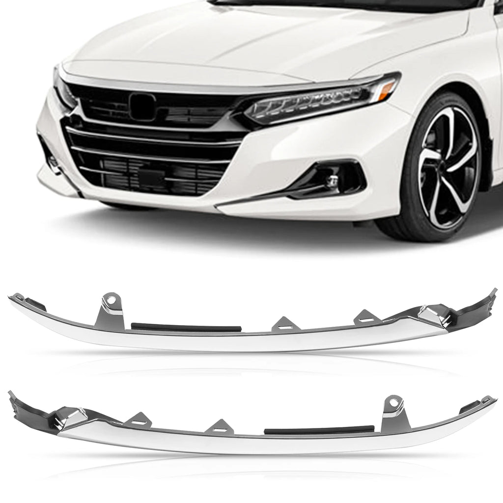 Set of 2 Chrome Headlight Molding Trim for Honda Accord (2021–2022)