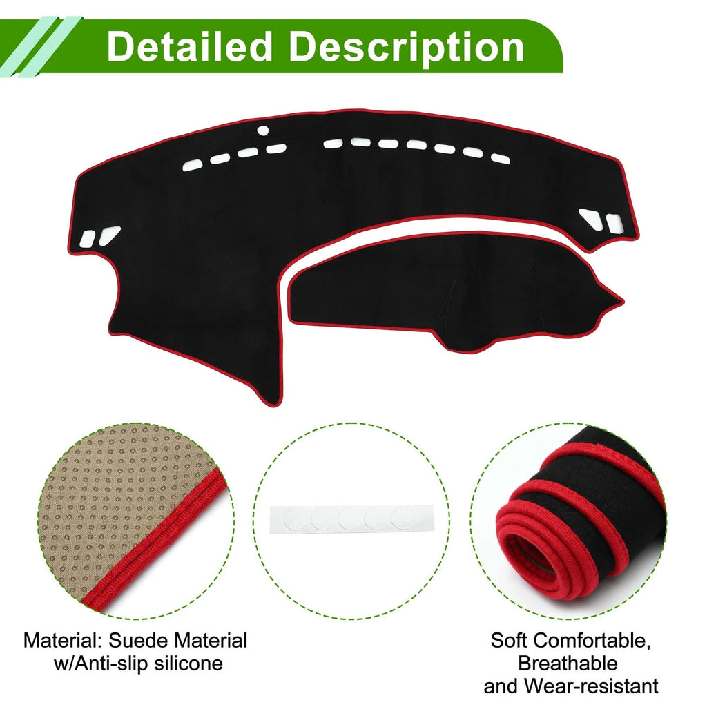 Dashboard Cover Mat for Mazda Axela (2009–2013) Black Red