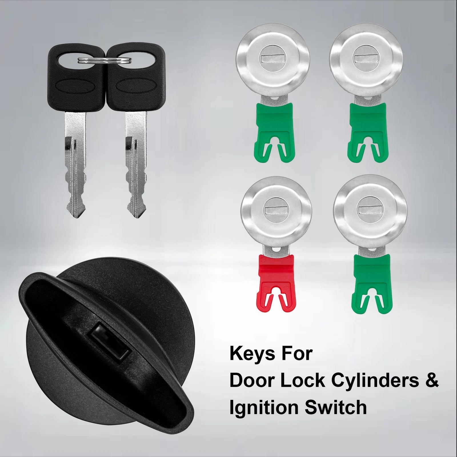 Door Ignition Switch Lock Cylinder with Keys for Ford E-150 E-250 (1997-2018)